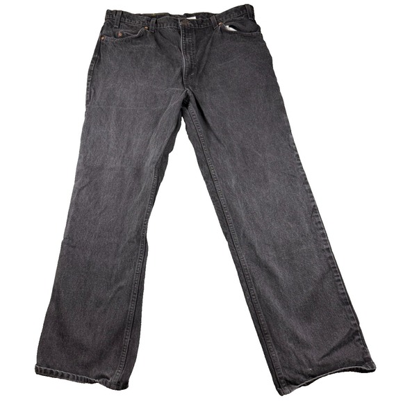 Levi's Other - Vtg Levi's 518 Relaxed Jeans USA Made Black Orange Tab 40x32 Actual 38x32